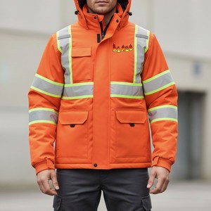 Premium Quality Reflective Workwear <b>Jacket</b> Safety Uniform For Road Maintenance And Industrial <b>Workers</b> - Product Image 2