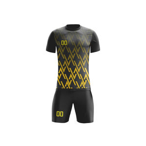 Maillots de football personnalisés en gros, impression numérique, ensemble complet, polyester, séchage rapide, manches courtes - Product Image 5