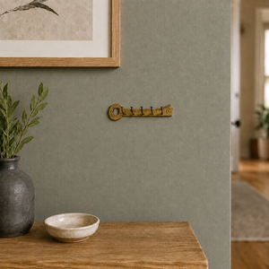 SHUBHAM - Porta Llaves de Pared de Latón Macizo con Forma de Llave Vintage, con 5 Ganchos, Decorativo, para la Entrada del Hogar - Product Image 6