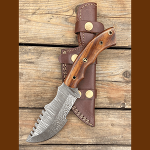 Custom Pattern Steel Tracker Hunting <b>Knife</b> Handmade Fixed Blade Bushcraft Camping Survival <b>Knife</b> Leather Sheath OEM Wholesale - Product Image 4