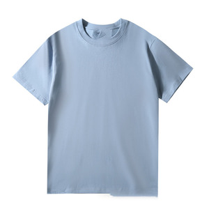 Camiseta de algodón de cuello redondo de 230g para hombre, con diseño de logotipo personalizado OEM bordado e impreso, camiseta publicitaria de manga corta para verano. - Product Image 3