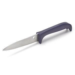 Couteaux de cuisine dentelés en acier inoxydable avec manche ergonomique incurvé violet, lame de coupe tranchante pour pain, tomates, fruits - Product Image 3