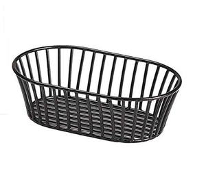 Décoration de cuisine moderne, rangement minimaliste, panier en fer tissé avec poignée, écologique, multifonctionnel, forme rectangulaire, fil noir - Product Image 6