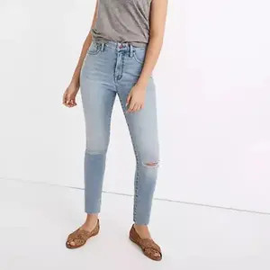 Jeans Jogger Casuales de Cintura Media para Mujer, de Mezclilla Sólida, de Secado Rápido, Leggings de Yoga con Cierre Elástico en la Cintura - Product Image 5