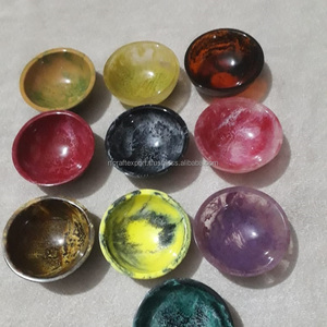 Mini cuencos de diseño de resina Premium, remolino de agua brillante, Color para servir, ensalada, mezcla de frutas, alimentos, hogar, Hotel, restaurante, vajilla - Product Image 2