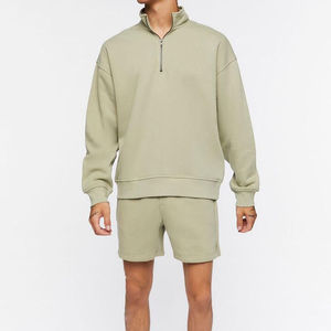 Sweat-shirts pour hommes de qualité supérieure à col montant et demi-zip, 100% coton molletonné, vêtements d'hiver, meilleures ventes de sweat-shirts à demi-zip pour hommes - Product Image 5