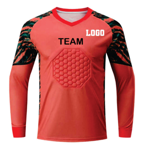 Nouveau maillot de gardien de but 100% polyester pour hommes, jaune, à manches longues, pour l'entraînement au football, coupe automatisée - Product Image 2
