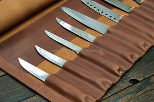 Étui de protection pour couteaux de chef en cuir véritable, résistant, anti-odeur, organiseur d'outils culinaires professionnels - Product Image 4