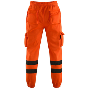 Pantalones Jogger Cargo Reflectantes de Alta Visibilidad para Hombre, Pantalones de Trabajo de Seguridad, Multibolsillos, Cintura Elástica, OEM - Product Image 6