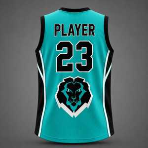 Conjunto de Uniforme de Baloncesto Sublimado Personalizado para Club, Unisex, Sin Mangas, Cuello en V, 100% Poliéster, Transpirable, Ajuste Atlético, Cintura Elástica - Product Image 3