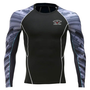Men Rash Guard <b>Long</b> <b>Sleeve</b> <b>Compression</b> <b>Shirt</b> Custom Logo Quick Dry Sportswear Gym Training Fitness Wear - Product Image 3