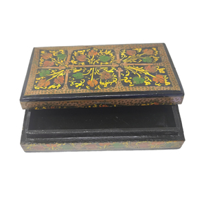 Red Paper Mache Jewelry Organizer Eco-Friendly <b>Storage</b> <b>Box</b> for Daily Wear Jewelry Organizer Floral Paper Mache <b>Box</b> - Product Image 2