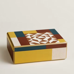 Caja de Música de Resina de Alta Calidad con Incrustaciones de Estilo Árabe de Lujo, Hecha a Mano, Tamaño/Color Personalizado, Venta al por Mayor de Fábrica - Product Image 1