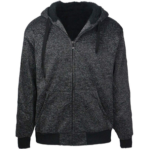 Sweat-shirt à capuche zippé en polaire pour homme, couleur unie, coupe décontractée, vêtement d'automne - Product Image 4