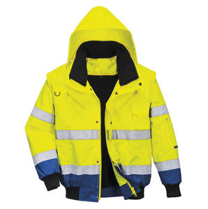 Chaqueta de Seguridad Reflectante de Alta Visibilidad, Ropa de Trabajo, Uniforme de Guardia de Seguridad, Chaqueta de Invierno con Mangas Extraíbles para Hombre - Product Image 4