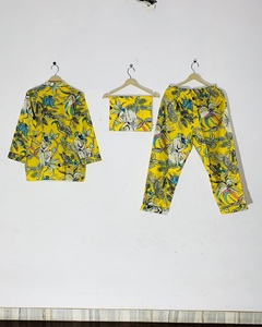 Ensemble de pyjama en coton imprimé à la main, style ethnique bohème chic, très demandé, pour femmes, prix de gros - Product Image 4