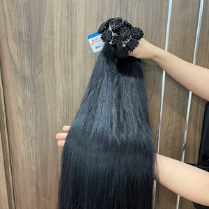 Extensiones de Cabello Humano Vietnamita Virgen con Punta I de Queratina, Doble Trama, Cutícula Alineada, Venta al por Mayor, Color Natural, Punta I Brillante y Suave - Product Image 6