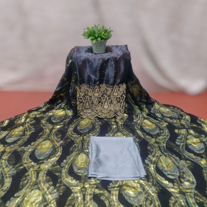 ผ้าไหมชีฟองลายดอกไม้สำหรับเด็กผู้หญิง รุ่นใหม่ล่าสุด หรูหรา เรียบง่าย สไตล์ฝรั่งเศส ผ้าทวิลล์ ผ้าแจ็คการ์ด ผ้าสลับเนื้อ 100% ผ้าไหม - Product Image 1