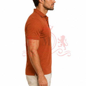 Hot Sale Rust <b>Orange</b> <b>Polo</b> Shirt Premium Finish Soft Breathable Fabric Comfortable Short Sleeve Daily Casual Wear - Product Image 4