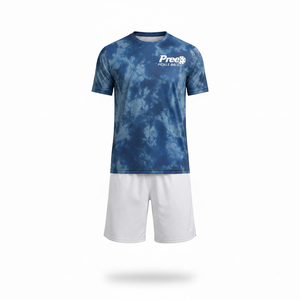 Ensemble uniforme d'équipe de pickleball personnalisé avec logo, t-shirt et short athlétiques, équipement tie-dye pour club, spécialisation en marque privée - Product Image 1