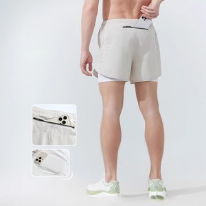 Shorts de sport d'été pour hommes OEM, double couche, doublés, pour le basketball, l'entraînement, le fitness, amples, respirants, séchage rapide, pour la course à pied - Product Image 2