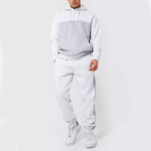 ชุดวอร์มวิ่งออกกำลังกายฤดูหนาวสำหรับผู้ชายแบบสั่งทำพิเศษ คุณภาพสูง เสื้อฮู้ดและกางเกงขายาว ไซส์ใหญ่ ระบายอากาศได้ดี ผลิตจากผ้าฝ้ายสั่งทำ - Product Image 1