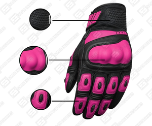 Nayab Industries Unisex Cowhide Leather Motorcycle <b>Gloves</b> Breathable Thermal/Insulated Lightweight Hard Knuckle Racing - Product Image 5