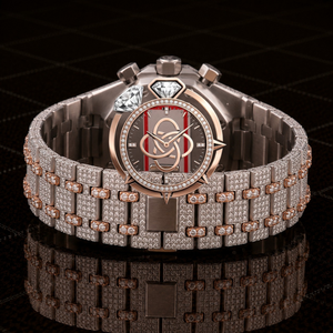 Reloj de Lujo con Diamantes Moissanite para Hombre, Reloj de Pulsera de Acero Inoxidable - Product Image 4