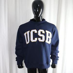 Sudadera UCSB Azul Marino con Cuello Alto, 100% Algodón, Apliques Bordados, Forro Polar Ecológico, Secado Rápido, Transpirable, Unisex - Product Image 1