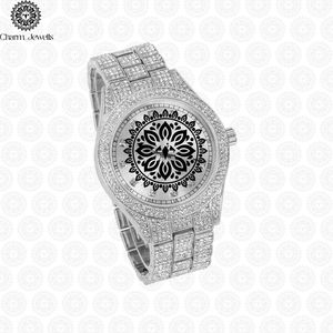 Reloj de Lujo para Mujer Charm Jewells, de Acero Inoxidable, Forma Tonneau, Movimiento de Cuarzo Analógico, Cristal de Zafiro, Esfera de 38 mm, Bisel con Diamantes - Product Image 3