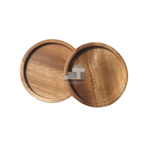 Round Wooden Storage Tray Handmade Minimalist Design for Living Room Tableware Use - Product Image 5
