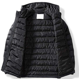 Wholesale Blank Design Puffer Men's <b>jackets</b> High Quality Polyester Fabric Solid Navy Color Plus Size Low MOQ Men's Puffer <b>Jacket</b> - Product Image 3