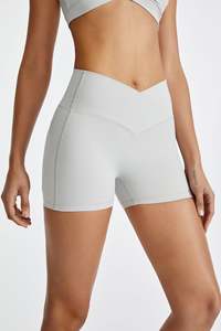Shorts de Yoga sin Costuras de Cintura Alta para Mujer, al por Mayor, Personalizados, sin Efecto Scrunch, para Ciclismo, Gimnasio, Fitness, Transpirables - Product Image 3
