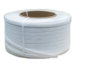 Bande de cerclage en polypropylène (PP)/PET écologique et durable de 5 mm à 13 mm, colorée, pour emballage de boîtes, avec logo imprimé