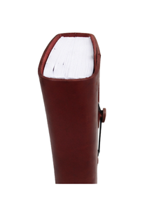 Handmade Leather <b>Journal</b> with Button & Wrap Closure – Rustic Vintage Bound Notebook, Refillable Diary - Product Image 2