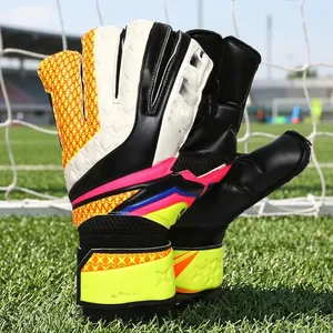 Gants de gardien de but de football unisexes, à doigts entiers, paume antidérapante, sangle de poignet réglable, fermeture à boucle, respirants - Product Image 5