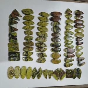 Opale verte naturelle, formes mélangées, cabochons 20-45 mm pour la fabrication de bijoux, lot de paires - Product Image 4