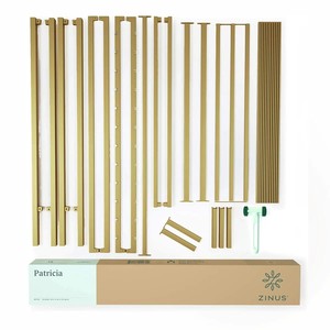 HUY GIA Gold Metal Canopy Platform <b>Bed</b> <b>Frame</b> Modern King/<b>Queen</b> <b>Size</b> Storage Saving Durable Bedroom Furniture Made in Binh Duong - Product Image 4