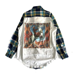 Streetwear Style Custom Sublimation Print Patch Long Sleeve Plaid Shirt Low MOQ Checked Lumberjack <b>Jackets</b> <b>Flannel</b> Fashion Shirt - Product Image 2