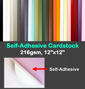 12x12 Inch Self-Adhesive Smooth Cardstock 216gsm(80lb) PK10 DIY Craft Decoration Scrapbooking Carmaking Die Cut - Product Image 1