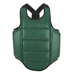 Protector de Pecho para Karate de Uso Prolongado y Duradero, Fabricado con Cuero Genuino de Primera Calidad, Nuevo Protector de Pecho para Kick Boxing y Lucha - Product Image 1