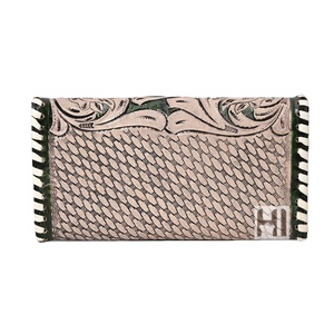 กระเป๋าสตางค์หนังวัวแท้แบบพับสามตอนสไตล์วินเทจ ป้องกัน RFID - Product Image 2