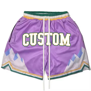 casual Breathable Polyester Mesh Basketball Shorts Personalized Sublimation Printed Anti-Bacterial Quick Dry Durable Stylish - Product Image 1