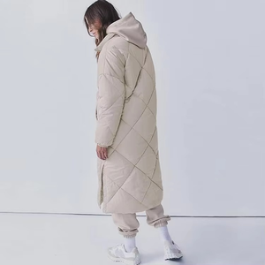 เสื้อแจ็คเก็ตพัฟเฟอร์ตัวยาวสำหรับผู้หญิง เสื้อโค้ทมีฮู้ดบุโพลีเอสเตอร์ เสื้อคลุมกันน้ำสำหรับฤดูหนาว - Product Image 2