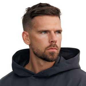 <b>Mens</b> Solid Charcoal <b>Grey</b> Winter Pullover Hoodie Casual Fleece <b>Sweatshirt</b> Long Sleeve Athletic Gymwear Eco-Friendly Breathable - Product Image 3