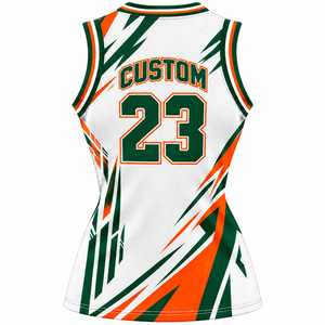 Women's Reversible Breathable Anti-Bacterial Quick Dry Basketball Jersey Custom Plus Size Mesh Fabric Athletic Sleeveless Top - Product Image 2