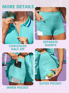 Maillot de pickleball léger et respirant pour homme, imprimé, pour le tennis, le golf, les entraînements, antibactérien, séchage rapide, pour les sports de plein air - Product Image 5