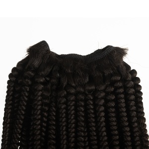 Extensions de cheveux naturels Remy bouclés à ressort, trame simple, 14 pouces, densité 200%, toutes les couleurs disponibles - Product Image 1