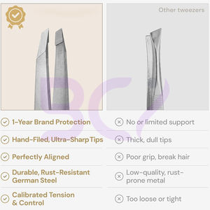 Crea tu Propio Producto de Alta Calidad, el Más Vendido, Recién Llegado, Personalizado, de Acero Inoxidable con Punta Inclinada, Perfecto para Depilación y Diseño de Cejas - Product Image 5