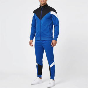 Custom Mens Polyester Training Tracksuit Sports Jogging Suit Full Zip <b>Jacket</b> Jogger Pants OEM ODM Manufacturer - Product Image 1